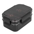 thumbnail image 2 of Bento Box, Recyclable Multipurpose Stainless Steel Bento Box Double Layer Safe Reusable With Compartment For School For Office For Travel Black,Pink,Green,Blue, 2 of 8