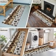 thumbnail image 5 of Runner Rug 2 x 6 Ft, Cute Dog Claws Washable Non-Slip Floor Mat for Kitchen Hallway/Entryway, Farmhouse Brown Grey Wooden Puppy Pawprints Long Kitchen Runner Area Rugs for Living Room, Low-Profile, 5 of 7