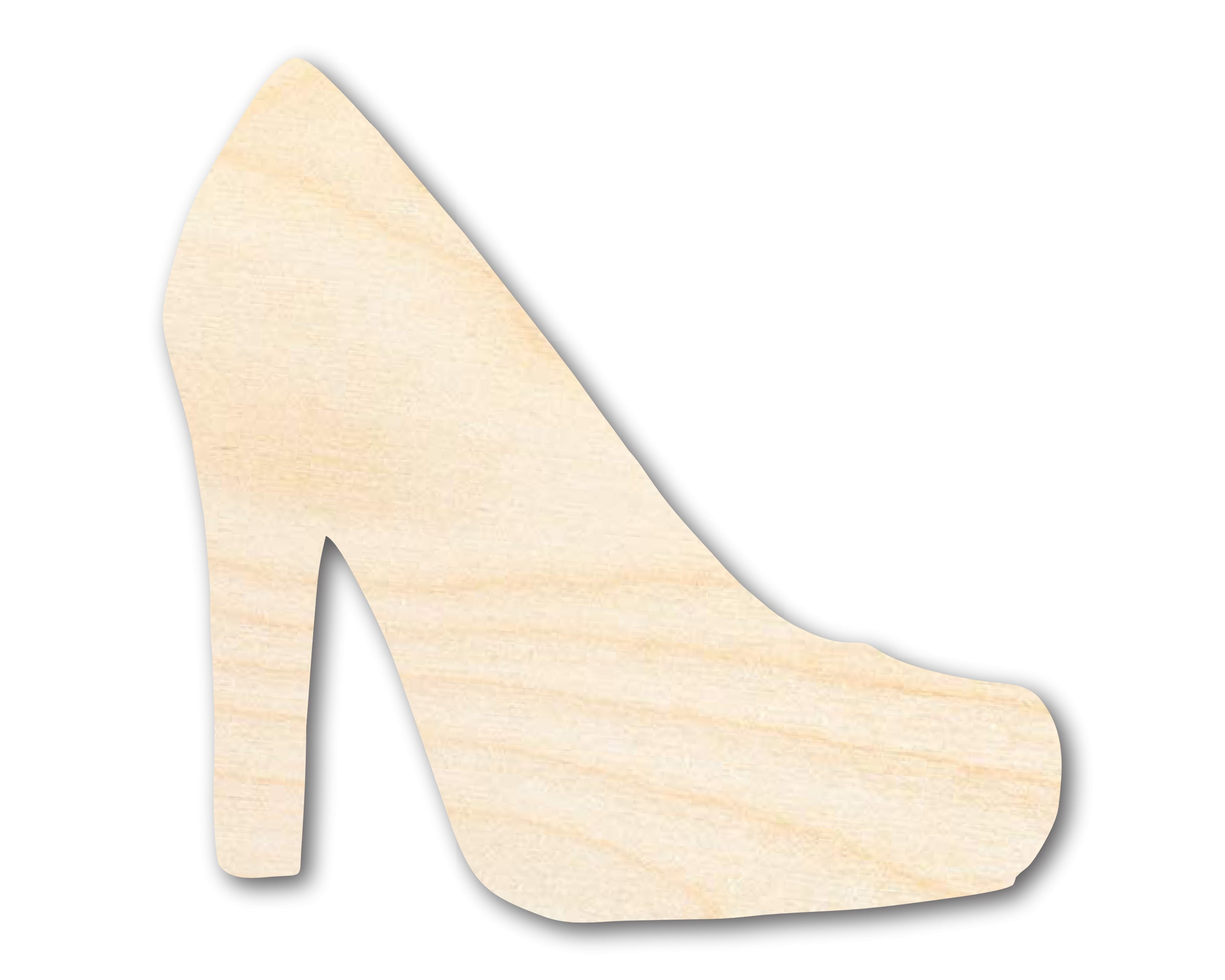 Unfinished Wood High Heel Shoe Shape Craft up to 36" DIY 5" / 1/8