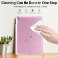thumbnail image 3 of Allytechgroup Clear Case for iPad 9th/8th/7th Generation 10.2" & iPad Air 3 10.5" (Air 3rd Gen) & iPad Pro 10.5 2017, [Built-in Pencil Holder] Anti Yellowing Slim Shockproof Protective Cover, Pink, 3 of 7