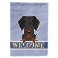 thumbnail image 1 of "Treasures Wire Hed Dachshund Black Tan Welcome Flag Canvas House, grande, multicolor" Caroline's Treasures BB5708CHF, 1 of 1