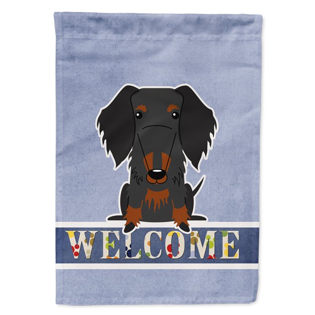 "Treasures Wire Hed Dachshund Black Tan Welcome Flag Canvas House, grande, multicolor" Caroline's Treasures BB5708CHF