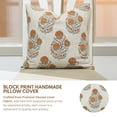 thumbnail image 2 of Fabdivine Indian block Printed Decorative "Viscose Linen" Throw Pillocase ""Mohini"" Pattern, handblock printed cushion cover, 22"X22","Orange", 2 of 4