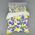 thumbnail image 2 of Ambesonne Flower Bedding Set 3 Pcs, Butterfly Violet Field, Twin XL, Yellow Purple, 2 of 3