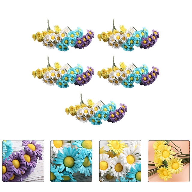 WEUVEB 20Ud Ramos Decorativos De Margaritas Falsas Multicolores Para Jardín Y Salas