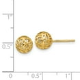 thumbnail image 2 of Boucles d'Oreilles en Or Jaune 14K Moyen Fantaisie, 2 of 2