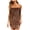 Brown, variant on Lovskoo 2024 Women's Glitter Sequin Dress Spaghetti Strap Side Split Fashion Glitter Party Mini Dresses Pink