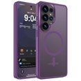 thumbnail image 1 of HionlyPro for Samsung Galaxy S24 Ultra Case Translucent Matte Magnetic Phone Cover, [Compatible with Magsafe] Military Grade Drop Protection Shockproof Phone Cover, Purple, 1 of 6