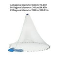 Fishing Cast Net with Heavy Duty Sinkers Weights Professional Casting ...