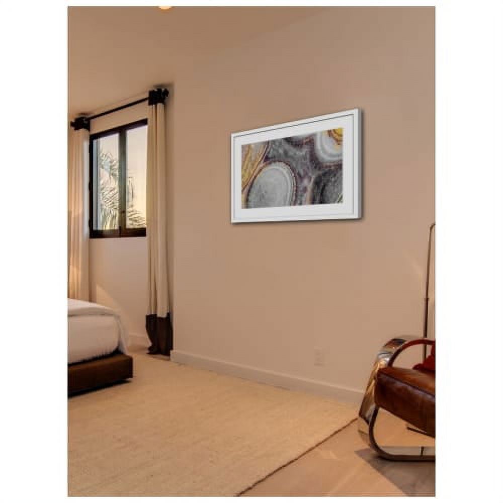 "Iced Mountain Lake" Framed Painting Print