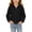 Black, variant on Zorckvet Girls' Fleece V-Neck Sweatshirts and Hoodies for Little Kids