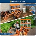 thumbnail image 4 of Galvanized Metal Chicken Nesting Box for Poultry Coops – 6 Compartments, Rollaway Egg Collection, Rustproof, Ventilated, Wall-Mount – Orange, Without Bracket, 4 of 7