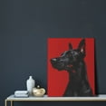 thumbnail image 5 of Sikiie Black Dog Red Background Print Canvas Decorative Hanging Painting, Anti-shrinkage Hanging Frame, Suitable for Home, Office Wall Decorations, 5 of 6