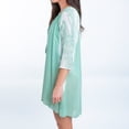 thumbnail image 4 of Elsie & Zoey Larsa L/XL Sage Raglan 3/4 Sleeve Tie Dye Swimsuit Cover Up for Women, 4 of 6