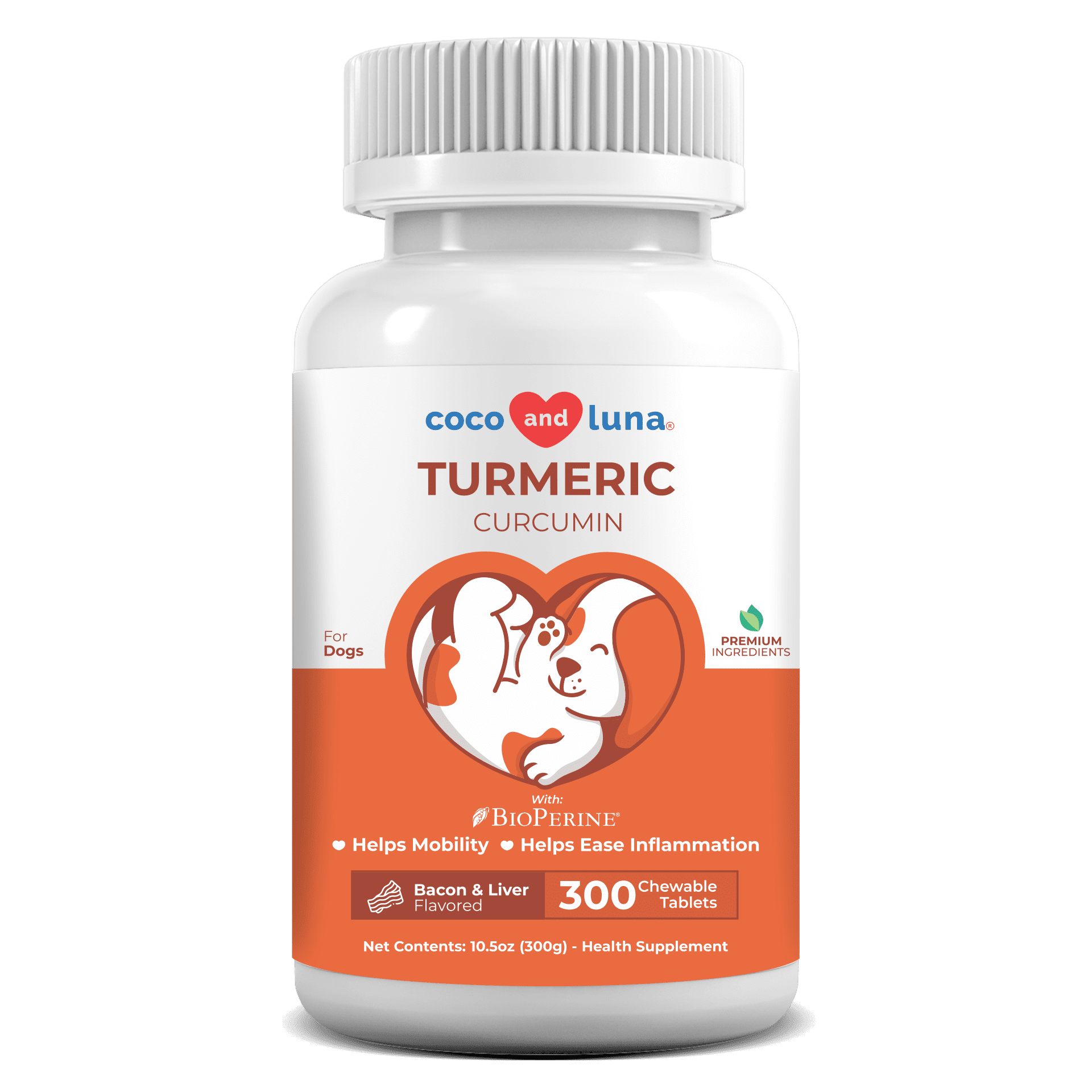 Coco and Luna Turmeric for Dogs Antiinflammatory 300 Chewable