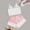 Pink, variant on SCSAlgin Women V-Neck Lace Bralette Pajamas Sleepwear Striped Satin Shorts Lingerie Set Strapless Bras for Women