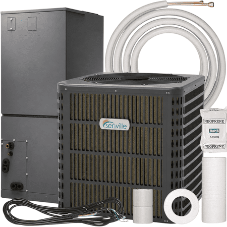 Senville 60000 BTU 5 Ton Central Air Conditioner & Heat Pump System, Inverter, Air Handler & Condenser, 208/230V