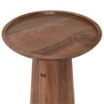 thumbnail image 4 of Allora 13" Round Contemporary Solid Wood Accent Table in Brown, 4 of 7