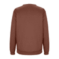 thumbnail image 4 of Aricy Sweatshirts for women plus size Fleece Lined Fall Tops Winter Long Sleeve Thickened Warm Crewneck Solid Color Pullover Winter Clothes, 4 of 4