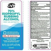 Salado Sales CVP Rubbing Alcohol, 16 oz