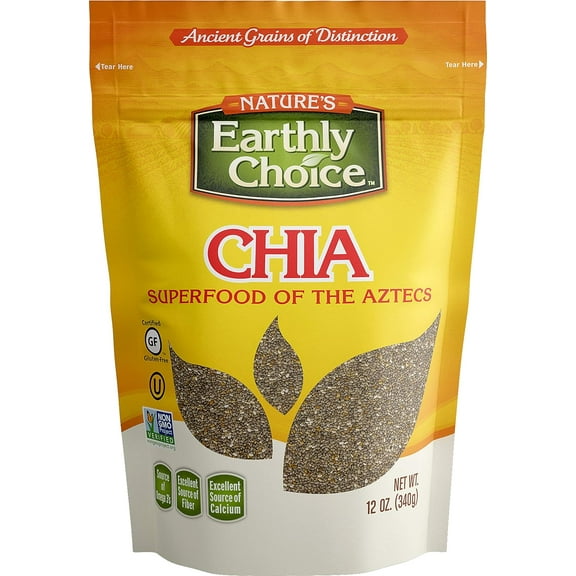 Pack of 6, Nature's Earthly Choice Chia Seeds, 12 oz