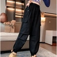 thumbnail image 6 of SXcggal Girls And Boy Overalls Spring And Autumn Girls Big Children's Casual Pants 2024 New Children's Loose Cargo Pants Autumn Clothing Fashionable Comfortable Cargo pants, 6 of 6