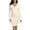 Beige, variant on PrettyGuide Women's Long Sleeve Sweater Dress Wrap V Neck Button Elegant Midi Ribbed Knit Bodycon Dress