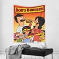 thumbnail image 5 of Bob'S Burgers Tapestry Anime Poster Wall Hanging Art Decor For Living Room Bedroom Dorm Apartments Party Supplies Gifts 59x59 Inch, 5 of 7