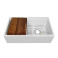 thumbnail image 2 of Whitehaus WHLW3019 30" Reversible Single Bowl Front Apron Fireclay Sink Set, 2 of 6