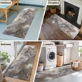 thumbnail image 5 of Marble Washable Area Rug 2x6 Abstract Fluid Art Grey Brown Marble Texture Modern Low-Profile Area Rugs with Non Slip Backing Indoor Floor Carpet for Entrance Living Room Bedroom Home Office, 5 of 9