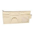 thumbnail image 2 of Organizador de visera , guardar y ordenar, bolsa de almacenamiento de parasol automático, bolsillo de almacenamiento para tarjeta, teléfono Beige shamjiam Organizador de visera, 2 of 6