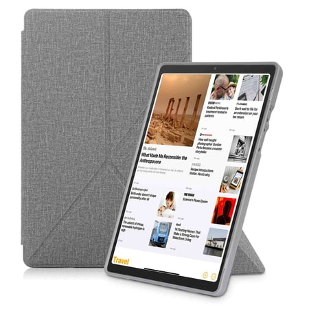 Dteck Smart Case for Samsung Galaxy Tab A7 10.4" SM-T500 T505 (2020 Released) 10.4-inch,Magnetic Luxury PU Leather Kickstand Folio Slim Case Cover with Auto Wake/Sleep,Gray