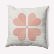 Simply Daisy 18 in x 18 in Modern and Contemporary Red Floral Polyester Throw Pillow