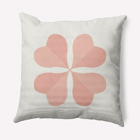 Simply Daisy 18 in x 18 in Modern and Contemporary Red Floral Polyester Throw Pillow