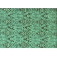 thumbnail image 1 of Ahgly Company Machine Washable Indoor Rectangle Abstract Turquoise Blue Modern Area Rugs, 2' x 3', 1 of 4