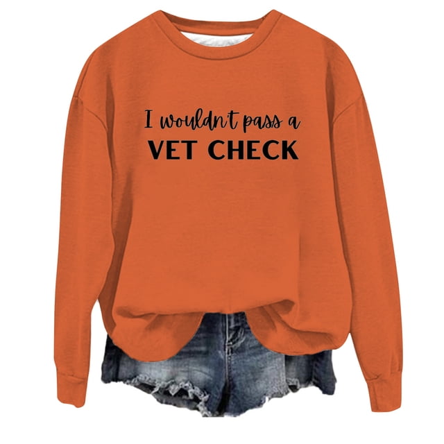 VBARHMQRT Chandails Graphiques pour Femmes Chandail Décontracté à Col Rond pour Femmes avec Impression de Lettres Anglaises Humoristiques