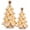 Small & Large, variant on 2 Pcs Vintage Lighted Christmas Tree Figurine, Mini Tabletop Centerpiece, Glowing LED Lights, Festive Holiday Decor, Nostalgic Winter Pines Gift for Women, Indoor Home Keepsake