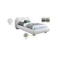 thumbnail image 2 of Meridian Furniture Hyde Contemporary Boucle Fabric Twin Bed in Cream, 2 of 10