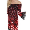 thumbnail image 4 of Polka Dot Printed Off the Shoulder Mini Dress, 4 of 4