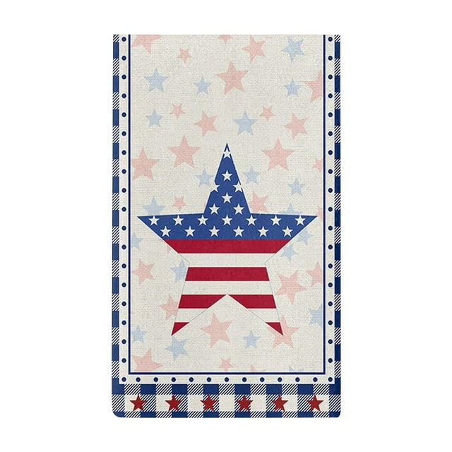 asddcavvf 1pc Independence Day Kitchen Towels Dish Cloth Colorful Star Flag Print Dish Towel Microfiber Towel Independence Day Decorations Bathroom Towels Decorative Set 24 Piece Bath Towel Set