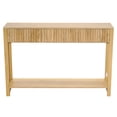 thumbnail image 5 of VEVOR 47 in Console Table, Farmhouse Desk Behind the Couch with Drawers and Bottom Storage Shelf, Wooden Rectangle Entrance Narrow Sofa Table for Hallway, Bedroom, Living Room, Foyer, Burlywood, 5 of 9