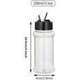 PACKAGING 12 3.3 oz Plastic Spice Jar Container Bottles with black