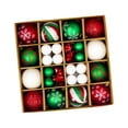 thumbnail image 2 of 44 bolas navideñas colgantes para decoración navideña, bolas decorativas a granel rojo verde blanco, 2 of 9