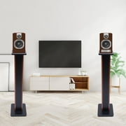 Speaker Stands Pair for Bookshelf Atlantic Speaker 33.9" Wood Column Stand W/ Cable Management