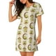 thumbnail image 2 of Fotbe Frogs Bata de Dormir para Mujer con Estampado, Camisón de Algodón de Manga Corta, Ropa de Dormir Casual, 2 of 6