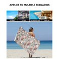 thumbnail image 5 of Pink Green Spring Floral Towel Set of 3, Soft Microfiber Bath Towels, Hand Towel, Washcloths, Vintage Botanical Summer Quick-Dry Absorbent Towels for Bathroom Kitchen Hotel Beach Gym Spa, 5 of 7