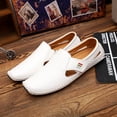 thumbnail image 3 of Men's Casual Loafers Slip On Leather Shoes Lightweight Driving Shoes Moccasins Classic Penny Loafer Flats Boat Shoes Outdoor Walking Shoes, 3 of 17