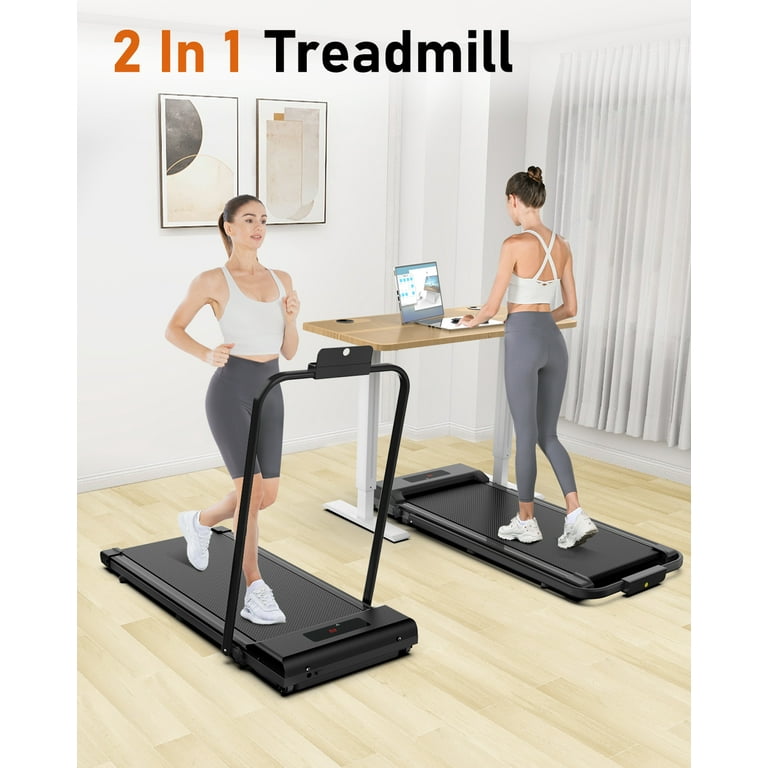 Bigzzia Indoor Foldable Treadmill: Portable, Easy-Store Walking