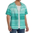 thumbnail image 2 of Kdxio Men's Hawaiian Shirt for Men Short Sleeve Shirt Teal Turquoise Summer Casual Holiday Beach Button Down T-Shirts, 2 of 7