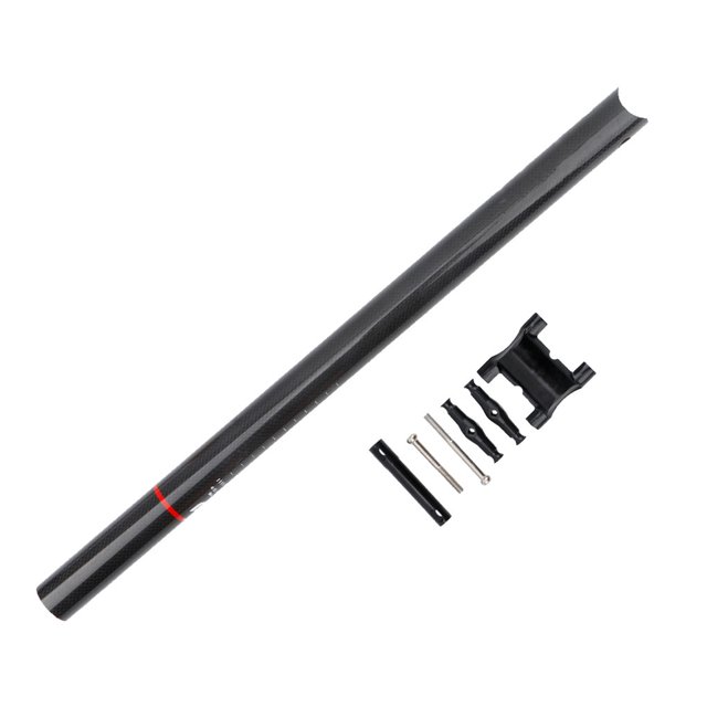 Soidarity Tija de sillín de bicicleta de montaña tubo de ciclismo resistente profesional Compatible 33,9mm * 580mm poste de asiento de bicicleta de alta Ciclismo Negro luz Soidarity OD023851-01